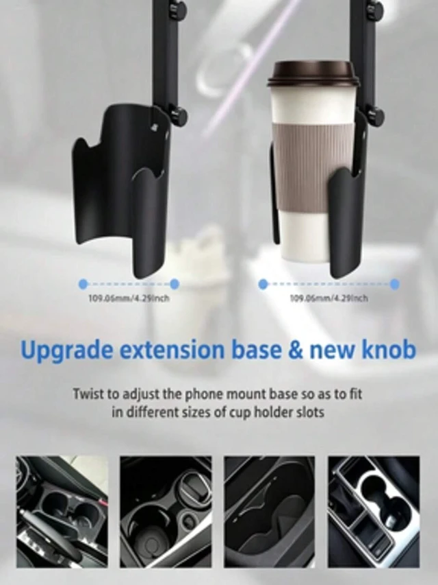 Alt view image 4 of 7 - Bks 2-In-1 Magnetic Car Phone Holder, Strong Magnet, 360° Rotating Adjustable Arm, Durable ABS For Most Car Models