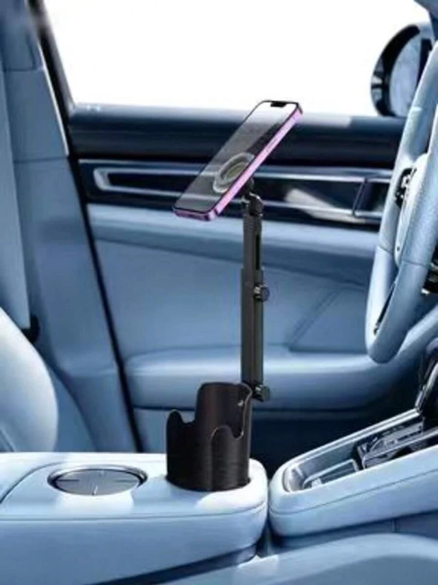 Alt view image 5 of 7 - Bks 2-In-1 Magnetic Car Phone Holder, Strong Magnet, 360° Rotating Adjustable Arm, Durable ABS For Most Car Models