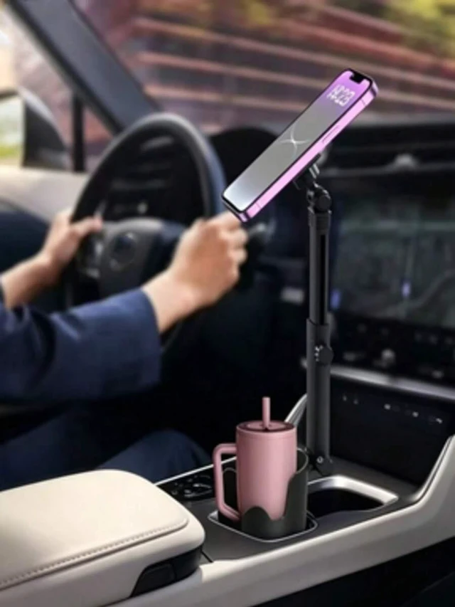 Alt view image 7 of 7 - Bks 2-In-1 Magnetic Car Phone Holder, Strong Magnet, 360° Rotating Adjustable Arm, Durable ABS For Most Car Models