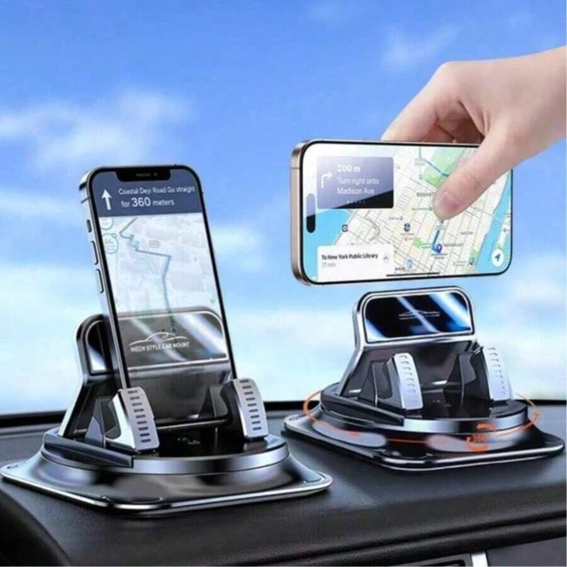 Alt view image 7 of 7 - Bks Car Phone Holder 360 Rotating Mount Non-Slip Silicone Base Shock-Absorbing Dashboard Navigation Universal Fit All Models