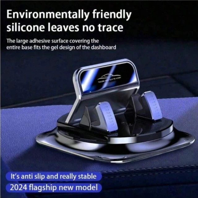 Alt view image 6 of 7 - Bks 360 Rotating Car Phone Holder with Non-Slip Silicone Base, Shock-Absorbing Bracket for Dashboard Navigation, Universal Fit