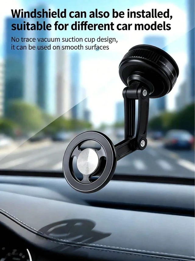 Alt view image 6 of 7 - Bks 360 Rotating Magnetic Car Phone Holder Multi-Angle Mechanical Arm Adjustable Mount for Dashboard Glass Desk with Suction Cup