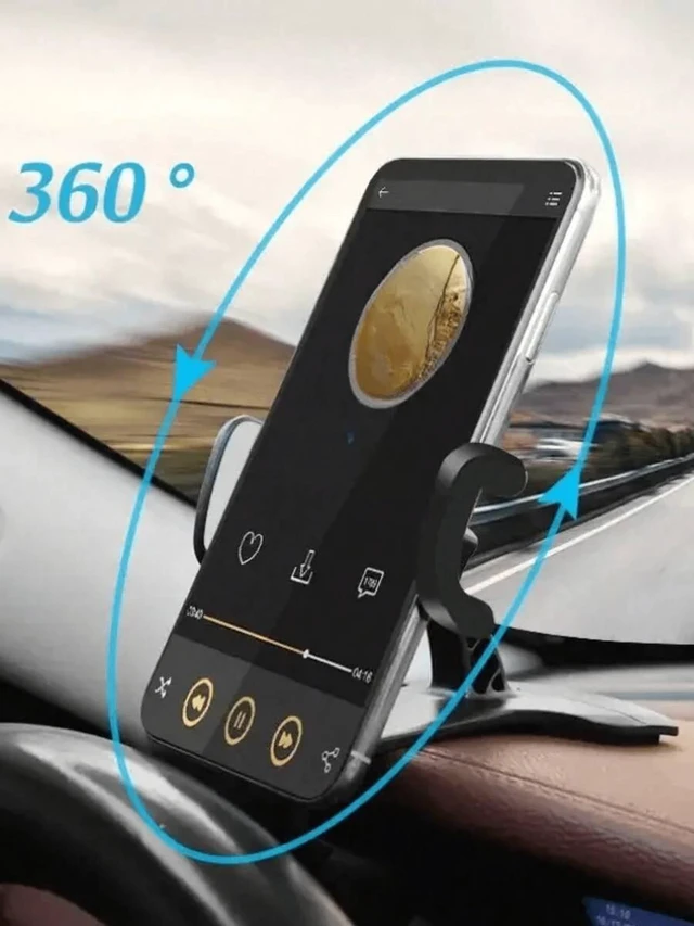Alt view image 3 of 7 - Bks 360 Rotating Car Phone Holder Dashboard Mount Universal Clip GPS Navigation Support Adjustable Multi-Function