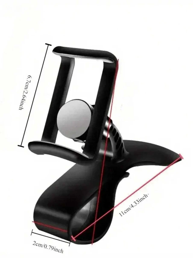 Alt view image 4 of 7 - Bks 360 Rotating Car Phone Holder Dashboard Mount Universal Clip GPS Navigation Support Adjustable Multi-Function