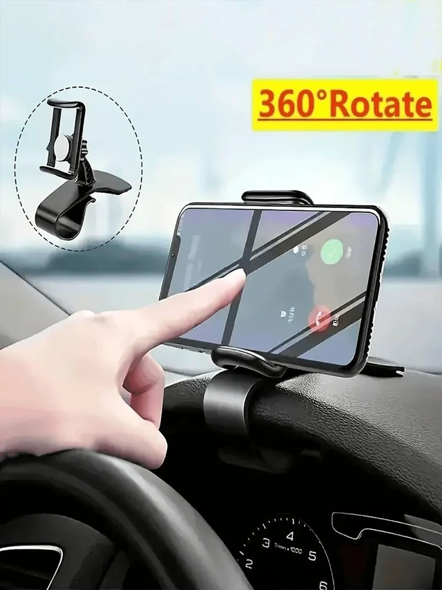 Alt view image 6 of 7 - Bks 360 Rotating Car Phone Holder Dashboard Mount Universal Clip GPS Navigation Support Adjustable Multi-Function