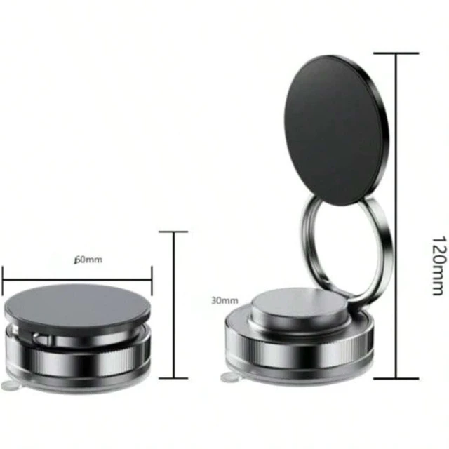 Main image of Bks Magnetic Car Phone Holder for Hyundai Tucson HEV, Vacuum Suction Foldable Cradle, White