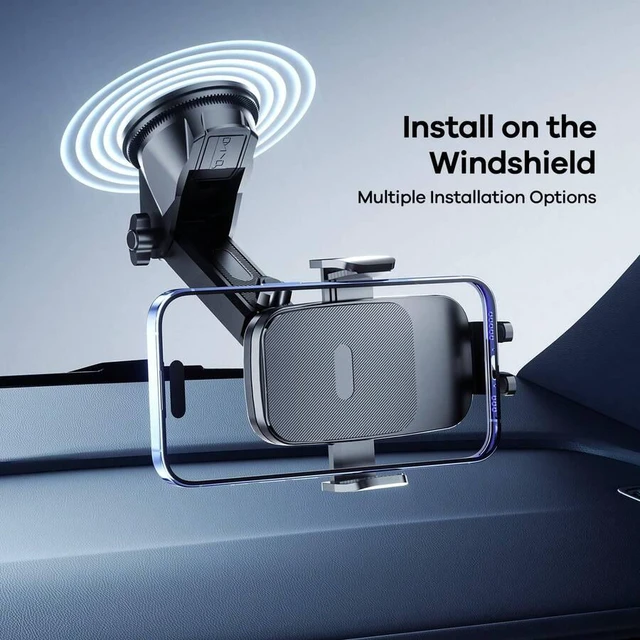Alt view image 3 of 7 - Bks Universal Car Phone Holder Dashboard Mount Adjustable Multi-Angle Fits 4-7 Inch Phones Compatible With IPhone And Android