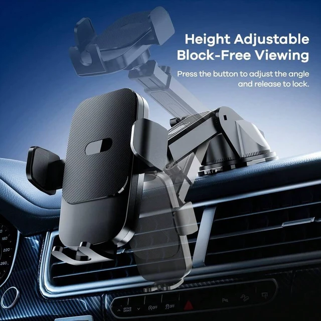 Alt view image 6 of 7 - Bks Universal Car Phone Holder Dashboard Mount Adjustable Multi-Angle Fits 4-7 Inch Phones Compatible With IPhone And Android