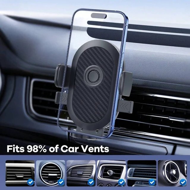 Alt view image 5 of 7 - Bks Cup Car Phone Holder Dashboard Mount One-Key Lock 360 Rotation Adjustable Non-Obstructive View for 4 to 7 Inch Phones