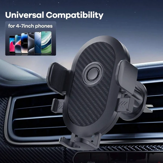 Alt view image 7 of 7 - Bks Cup Car Phone Holder Dashboard Mount One-Key Lock 360 Rotation Adjustable Non-Obstructive View for 4 to 7 Inch Phones