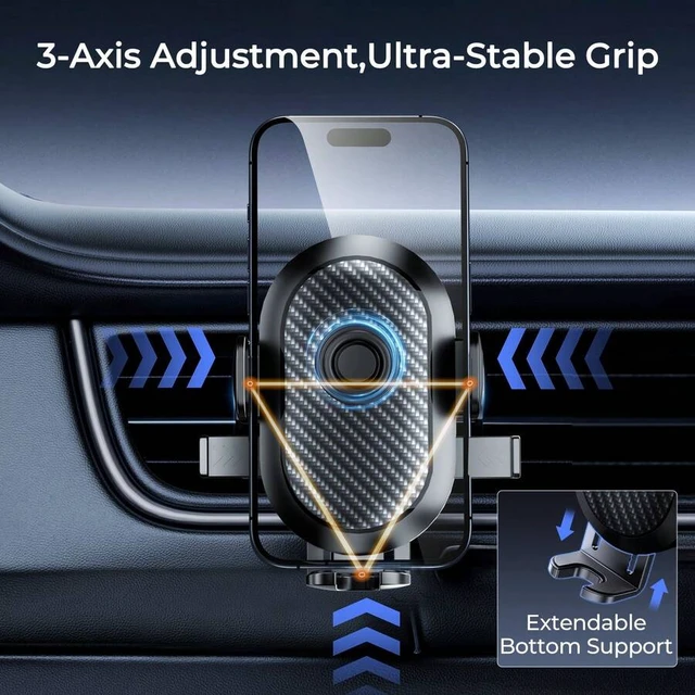 Alt view image 6 of 7 - Bks Suction Cup Car Phone Holder Dashboard Mount One-Click Lock 360 Rotation Adjustable Non-Blocking View Fits 4 to 7 Inch Phones