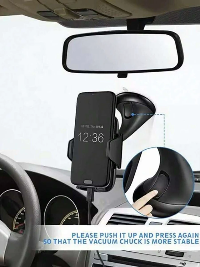 Alt view image 3 of 7 - Bks Universal Car Phone Holder Adjustable Vertical Horizontal High Stability Strong Adhesion Mount