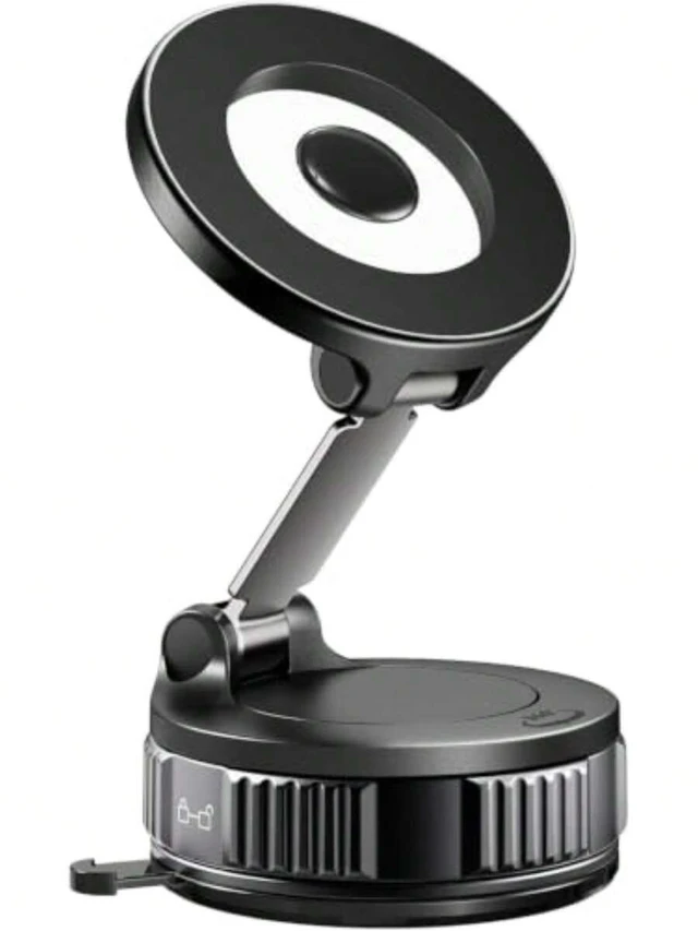 Alt view image 3 of 7 - Bks Magnetic Car Phone Holder 360 Adjustable Vacuum Mount 80LBS Suction for iPhone 17 16 15 14 13 12 Dash Windshield
