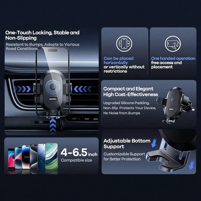 Alt view image 5 of 7 - Bks Universal Center Console Car Phone Holder, Adjustable Smartphone Stand Mount for Dashboard