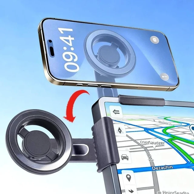 Main image of Bks Phone Mount, MagSafe Car Holder, Magnetic Screen Accessory for Model 3 Y X S, Strong N55 Magnet, Black