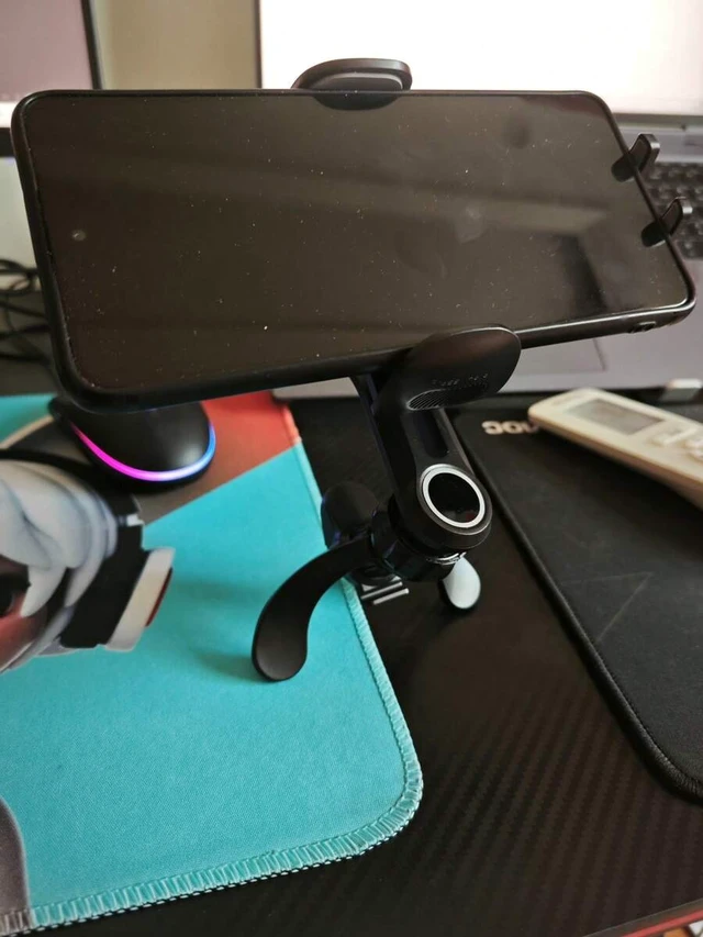 Alt view image 2 of 7 - Bks 360 Rotating Universal Car Phone Holder Y-Shaped Adjustable Clamp Breathable Hands-Free Telescopic Mount Anti-Overheating Compatible All Smartphones