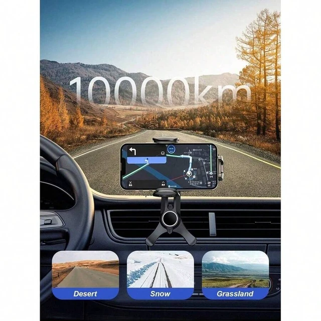 Alt view image 5 of 7 - Bks 360 Rotating Universal Car Phone Holder Y-Shaped Adjustable Clamp Breathable Hands-Free Telescopic Mount Anti-Overheating Compatible All Smartphones