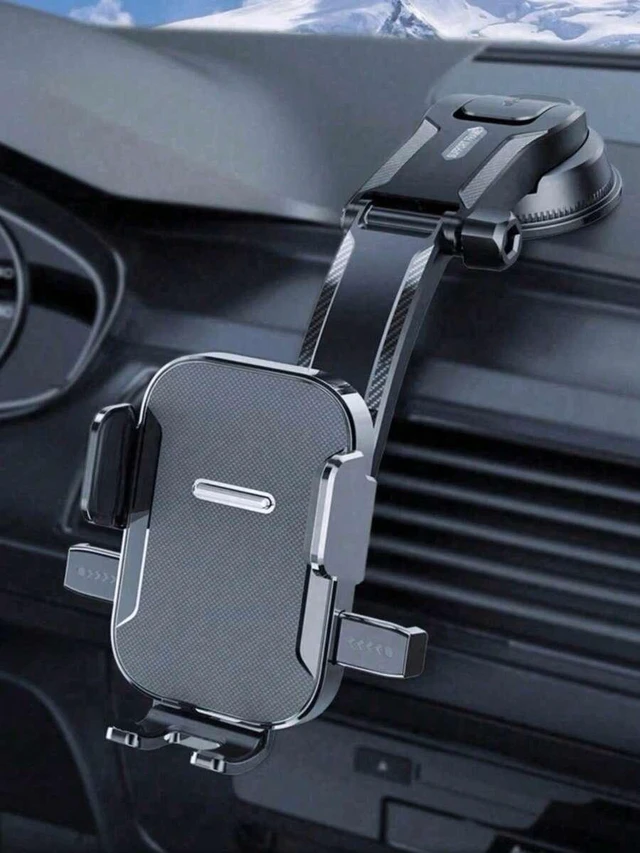 Alt view image 2 of 4 - Bks Car Phone Holder Foldable Extendable Dashboard Center Console Navigation Mount Universal Stand
