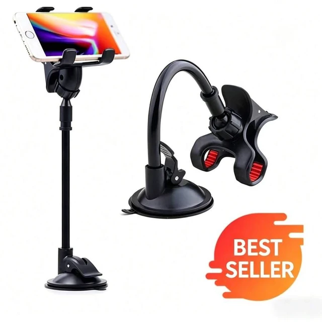 Alt view image 3 of 6 - Bks 1pc Multi-Functional Suction Cup Creative Navigation Bracket For Trucks, Universal Clip-On Car Phone Holder