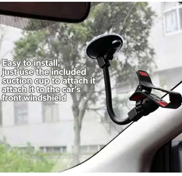 Alt view image 4 of 6 - Bks 1pc Multi-Functional Suction Cup Creative Navigation Bracket For Trucks, Universal Clip-On Car Phone Holder