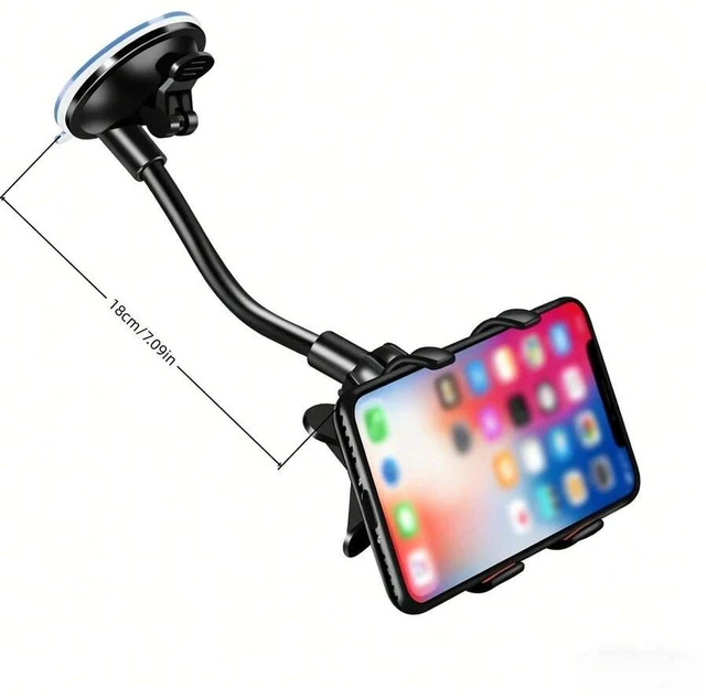 Alt view image 5 of 6 - Bks 1pc Multi-Functional Suction Cup Creative Navigation Bracket For Trucks, Universal Clip-On Car Phone Holder