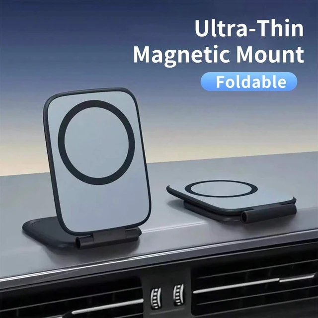 Alt view image 2 of 5 - Bks Magnetic Double-Sided Car Phone Holder Ultra-Thin Adjustable Mount Compatible iPhone Android Dashboard