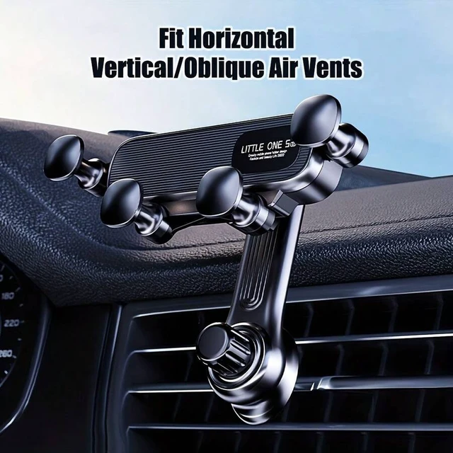 Alt view image 3 of 7 - Bks Black Car Phone Holder Gravity Auto Air Vent Mount 360 Rotatable Suction Cup Stand For Navigation