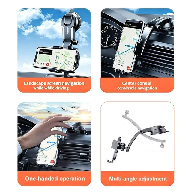 Alt view image 5 of 6 - Bks Universal Car Phone Holder Mount, Desktop Stand, Hands-Free Cradle Compatible with iPhone and Android Smartphones