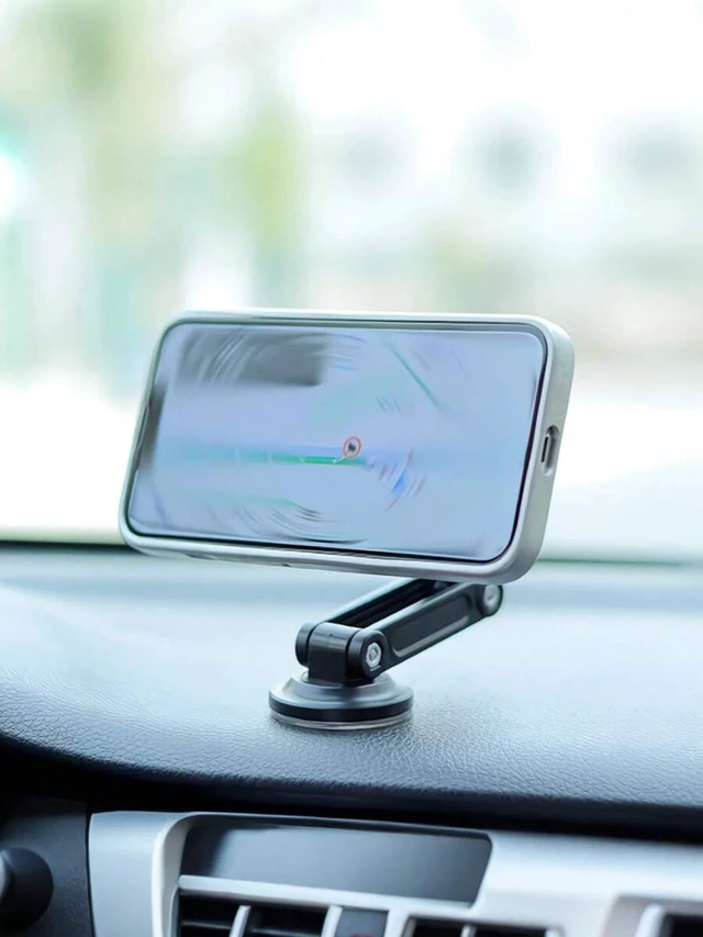 Alt view image 5 of 7 - Bks Universal Car Phone Holder Magnetic Wall Mount Rotating Waterproof PC Material Compatible All Smartphones