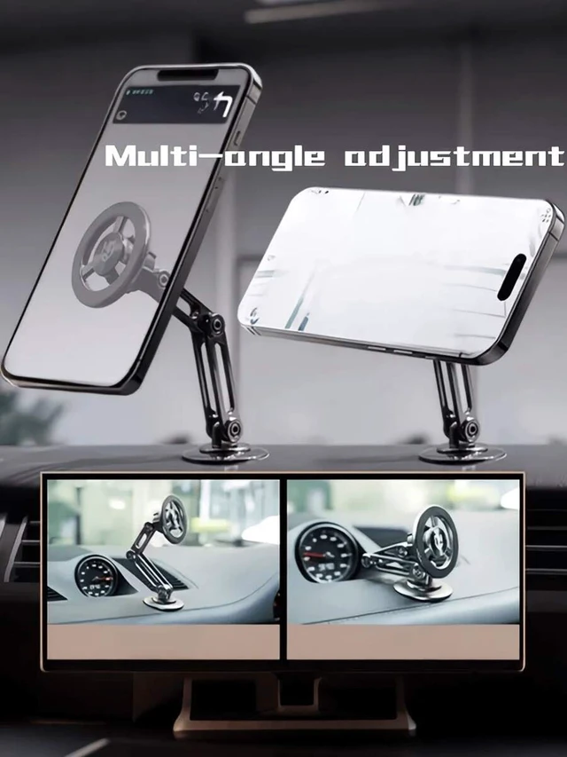 Alt view image 6 of 7 - Bks Universal Car Phone Holder Magnetic Wall Mount Rotating Waterproof PC Material Compatible All Smartphones