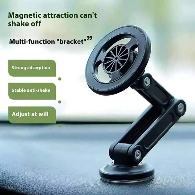 Alt view image 3 of 7 - Bks 360 Degree Rotatable Magnetic Car Phone Holder Mount Stand Foldable Navigation Accessory for Any Smartphone