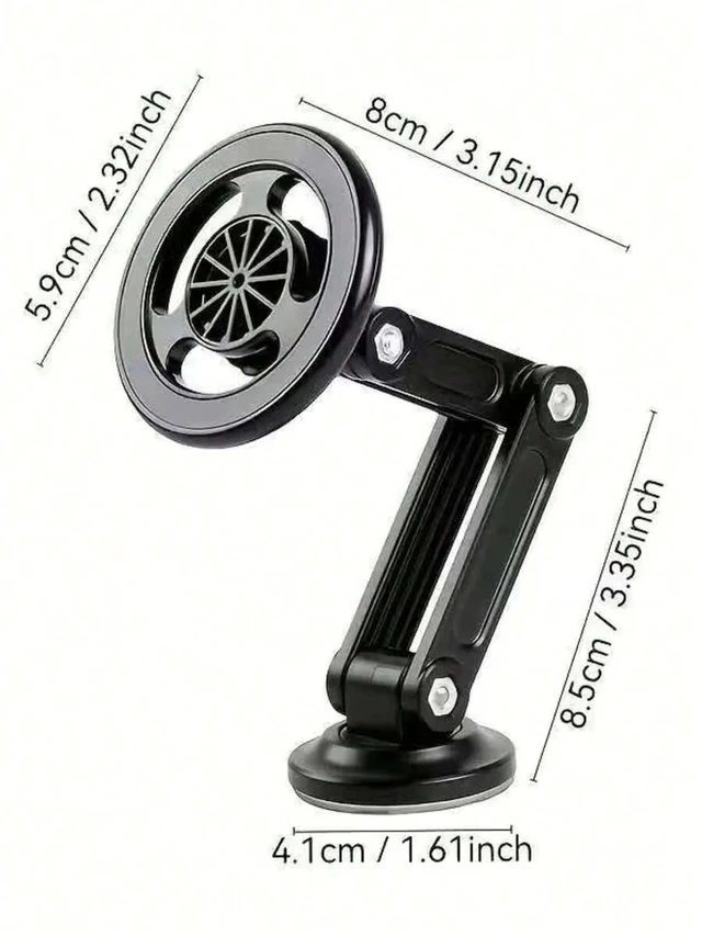 Alt view image 6 of 7 - Bks 360 Degree Rotatable Magnetic Car Phone Holder Mount Stand Foldable Navigation Accessory for Any Smartphone