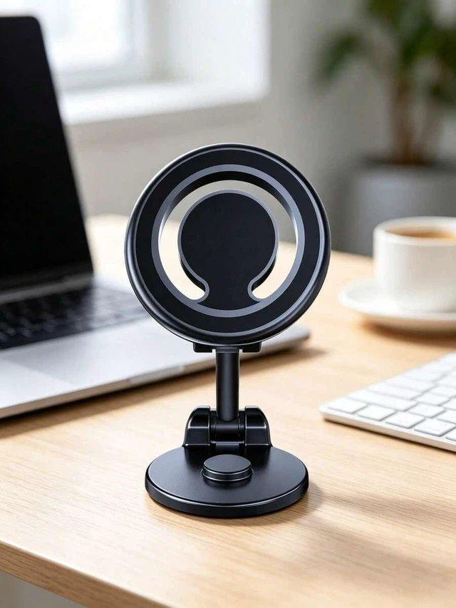 Alt view image 2 of 7 - Bks Magnetic Car Phone Holder Dashboard Console, 360 Rotation, Strong Magnet Mount with Metal Stickers for iPhone Samsung