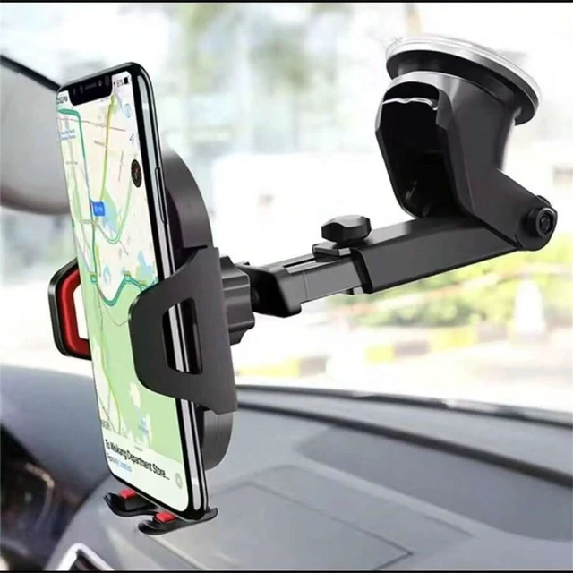 Alt view image 2 of 7 - Bks Car Phone Holder Suction Cup Mount Quick Release Adjustable Navigation Stand for All Smartphones