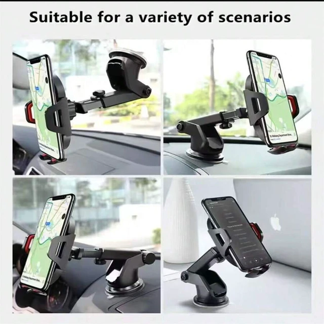 Alt view image 5 of 7 - Bks Car Phone Holder Suction Cup Mount Quick Release Adjustable Navigation Stand for All Smartphones
