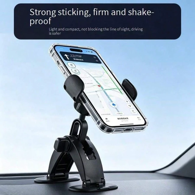 Alt view image 3 of 7 - Bks Lock Car Phone Holder Mount Anti-Shake Universal Dashboard Air Vent Bracket Compact Minimalist Design for All Models