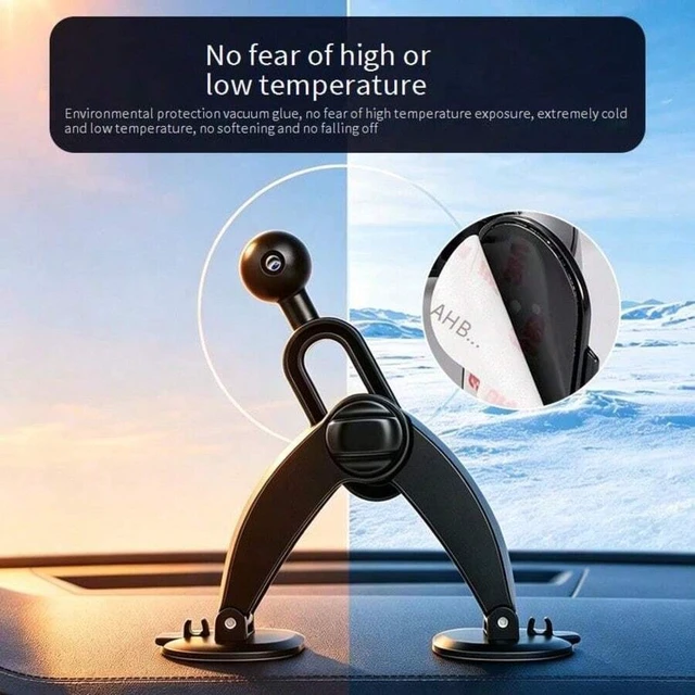 Alt view image 6 of 7 - Bks Lock Car Phone Holder Mount Anti-Shake Universal Dashboard Air Vent Bracket Compact Minimalist Design for All Models