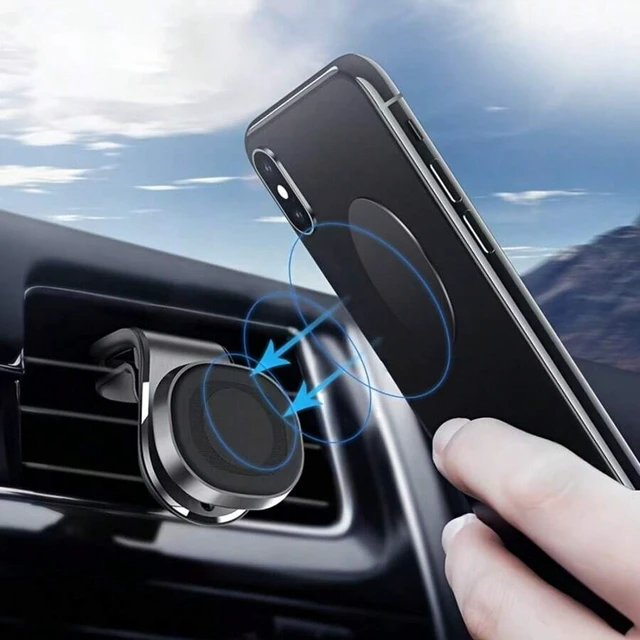 Alt view image 5 of 7 - Bks Car Magnetic Phone Holder, 360° Rotation, Securely Fix Smartphone, Convenient Access, Universal Adhesive, Dashboard Mount for iPhone
