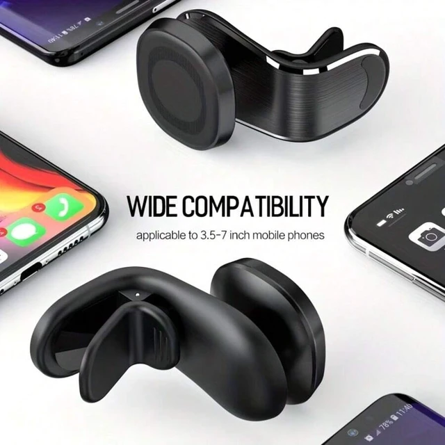 Alt view image 7 of 7 - Bks Car Magnetic Phone Holder, 360° Rotation, Securely Fix Smartphone, Convenient Access, Universal Adhesive, Dashboard Mount for iPhone