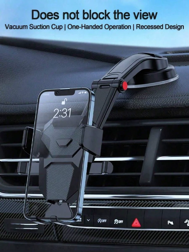 Alt view image 3 of 7 - Bks Universal Car Phone Holder Multi-Function Dashboard Mount Navigation Stand pc