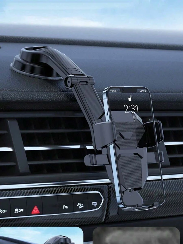 Alt view image 4 of 7 - Bks Universal Car Phone Holder Multi-Function Dashboard Mount Navigation Stand pc