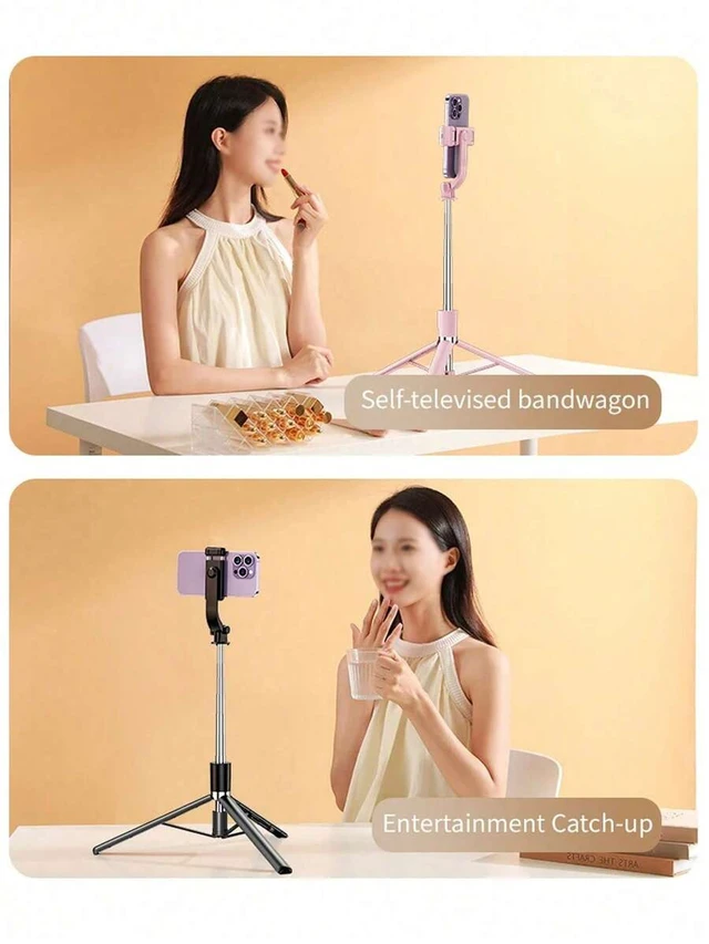 Alt view image 7 of 7 - Bks 170cm Extendable Aluminum Selfie Stick Tripod With Bluetooth Remote For iPhone Android Smartphones Travel Vlog Video Photo