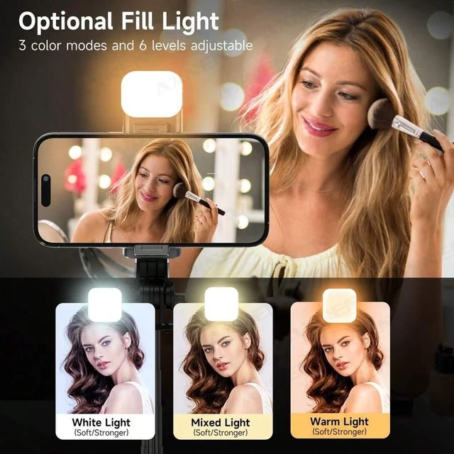 Alt view image 2 of 7 - Bks Portable Selfie Stick Tripod With Wireless Remote, Extendable Lightweight Stand Compatible iPhone Android GoPro