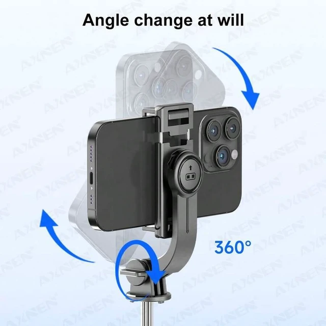 Alt view image 7 of 7 - Bks Portable Selfie Stick Tripod With Wireless Remote, Extendable Lightweight Stand Compatible iPhone Android GoPro