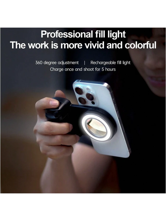 Alt view image 3 of 7 - Bks Bluetooth Shutter Phone Handle Camera Grip Selfie Stabilizer Vlog Stick