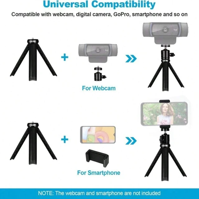 Alt view image 7 of 7 - Bks Portable Telescopic Tripod Selfie Stick Stand Handle Universal Extendable Base Adjustable For Smartphones Cameras Projectors
