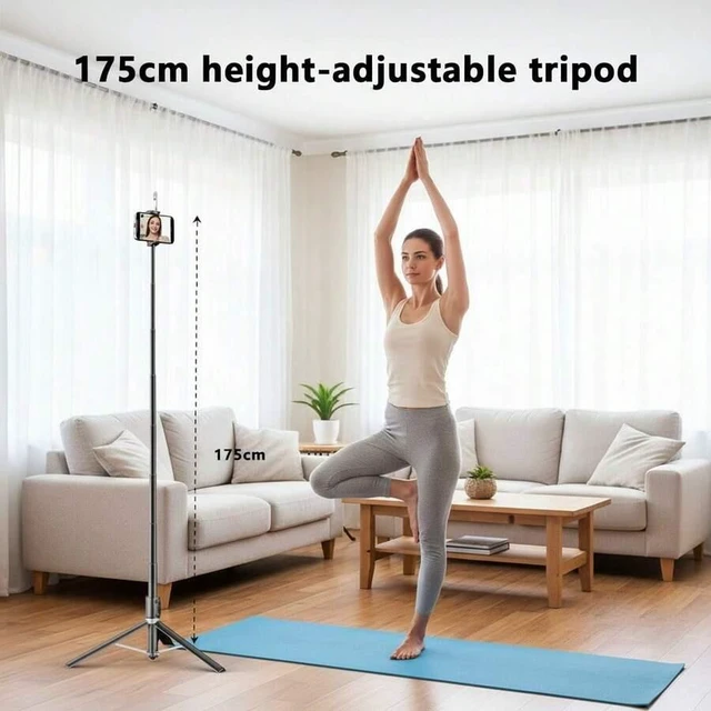 Main image of Bks Phone Tripod, 69 Inch Selfie Stick Stand Lightweight Multi-Functional Tripod For Various Phones