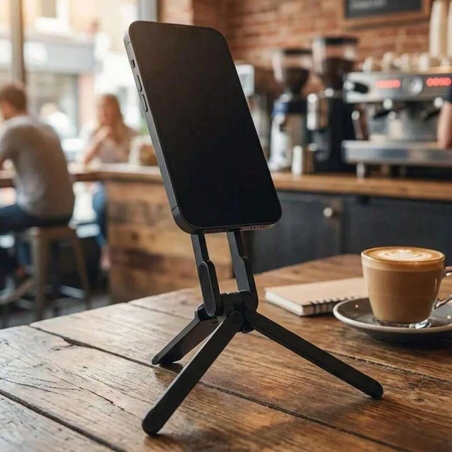 Alt view image 6 of 7 - Bks Magnetic Carabiner Phone Holder Tripod Selfie Stick Foldable Portable Outdoor Bracket Stand
