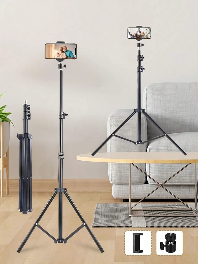 Main image of Bks 63 Inch Extendable Selfie Stick Tripod with 360 Gimbal and Universal Phone Holder for Live Video Shooting Compatible Mobile Phones Cameras Portable Stand