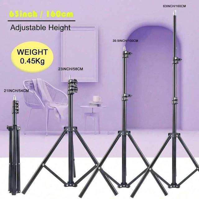 Alt view image 2 of 6 - Bks 63 Inch Extendable Selfie Stick Tripod with 360 Gimbal and Universal Phone Holder for Live Video Shooting Compatible Mobile Phones Cameras Portable Stand